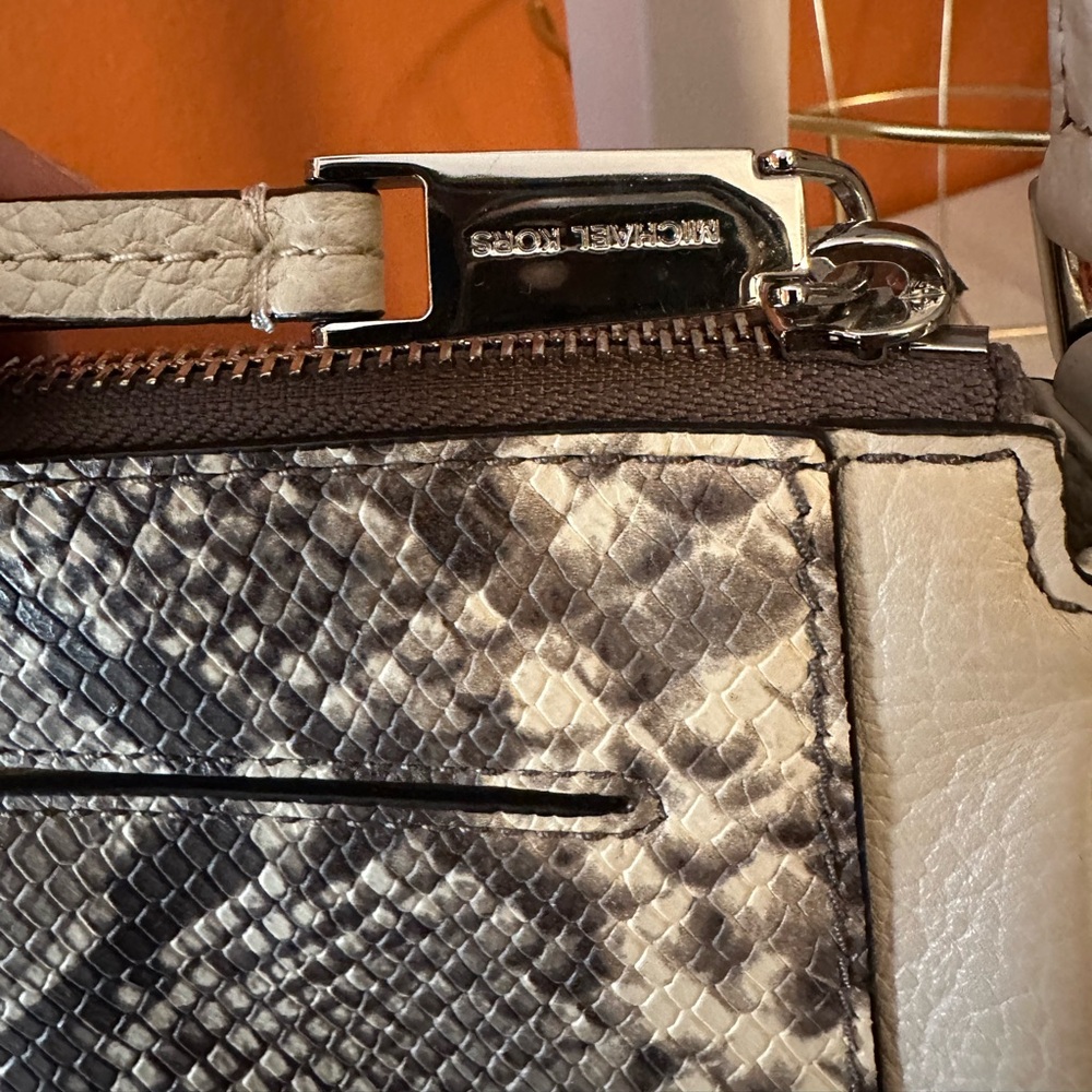 Micheal Kors Julia Medium Python Messenger Bag (N… - image 4